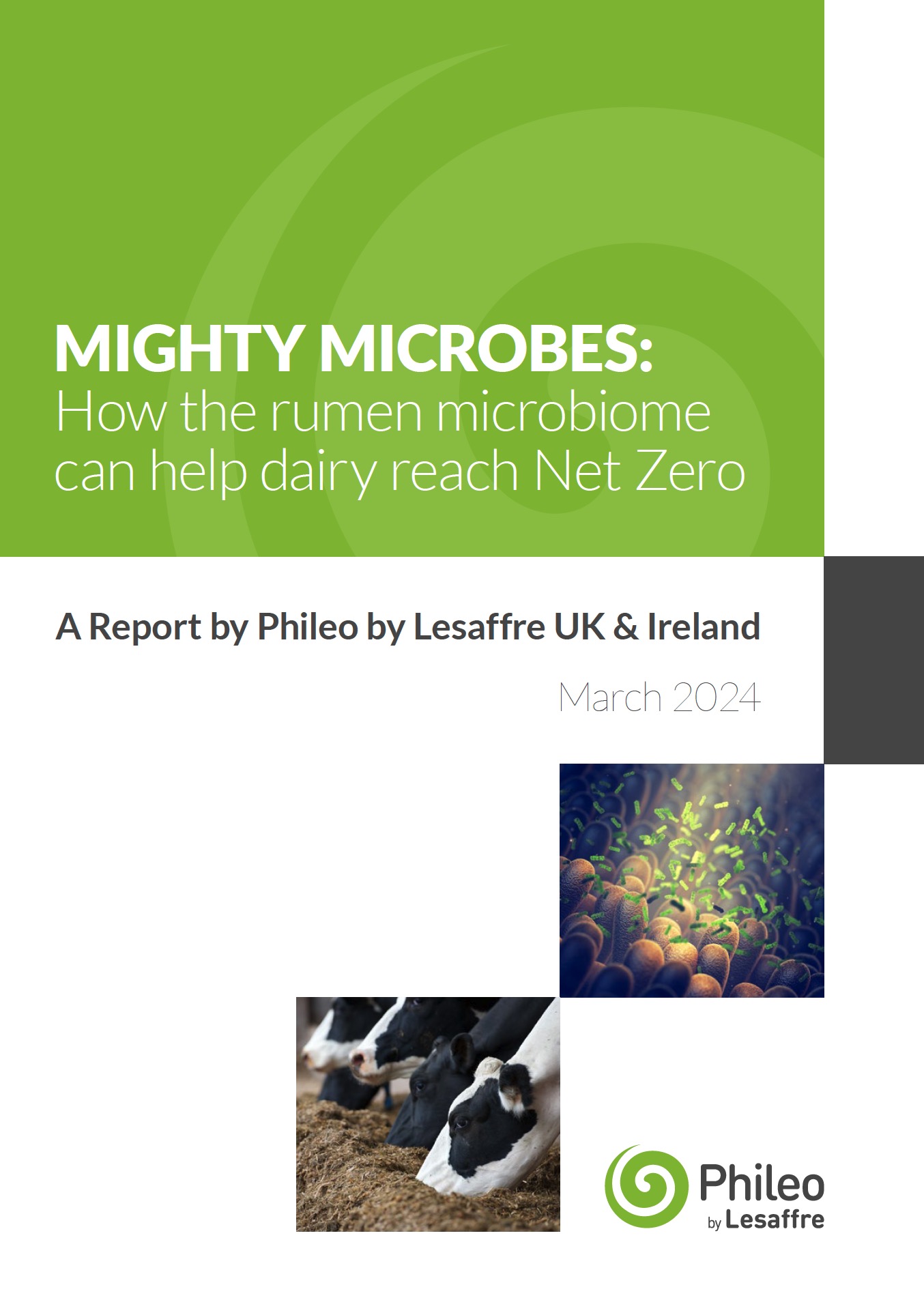 Report Cover Image for Mighty Microbes: How the rumen microbiome can help dairy reach Net Zero